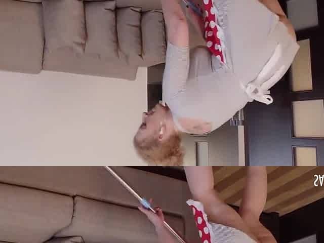 Hotel Maid Cleans The Room And A Mans Pipes - Sara Jay