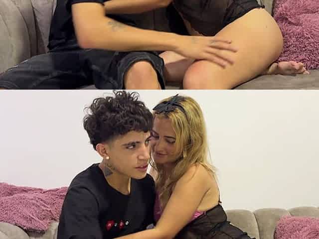 Jealous Stepmom with Huge Ass Enters My Room While I'm with My Girlfriend and Makes Me Fuck Her Hard