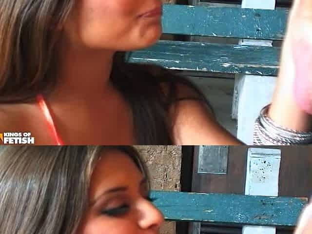 Tattooed Babe Get All Fuck Holes Drilled Deep by a Man on the Bench