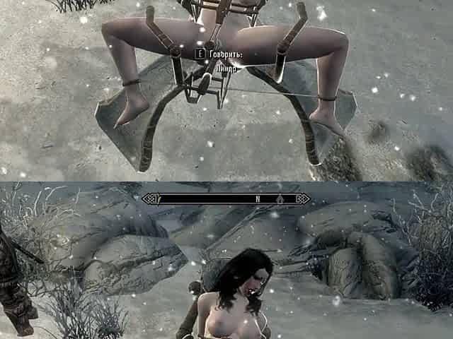 Lesbo sex in the snow in Skyrim Full version