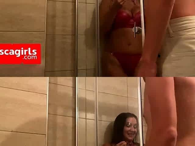 Sexy MILF's Orgasmic Shower After Beach Blowjob