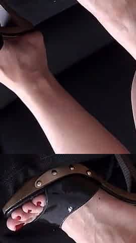 My Big Red Toes in Hot Footjob!