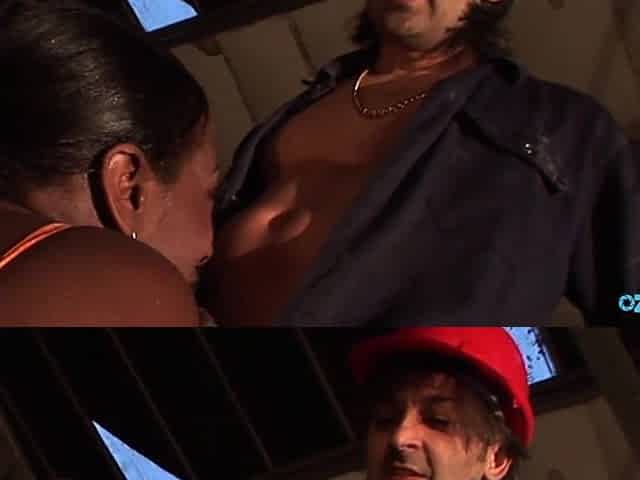 Hawt ebony sweetheart gets her cunt stuffed with a white wang
