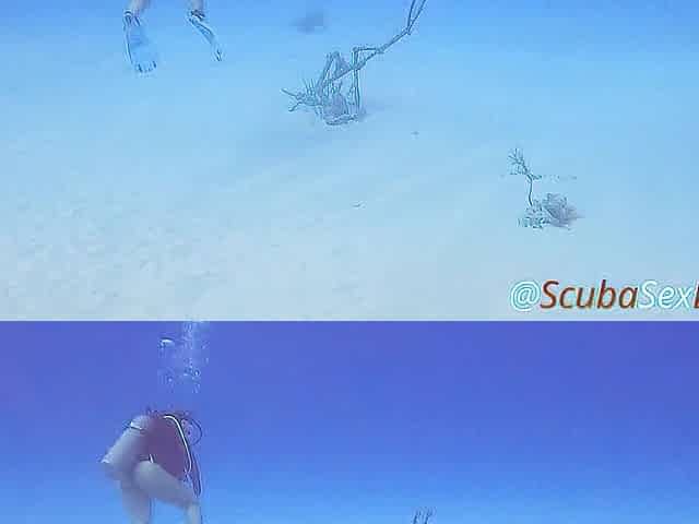 We take her bikini bottom off for some joy at the bottom of the sea!