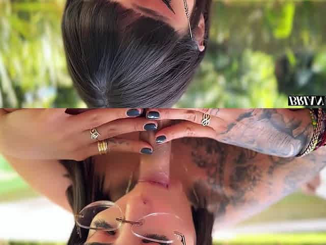 Pequitas Is a Sexy and Tattooed Mexican Woman Who Seduces Brian Evansx in the Pool Until She Fucks Him