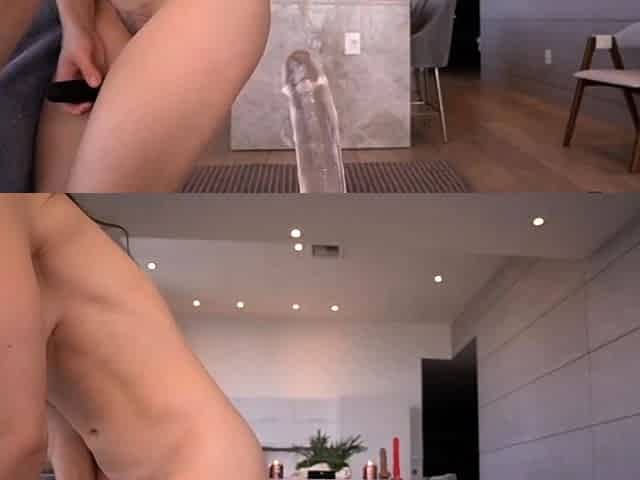 Sexy Whore Rides Clear Dildo