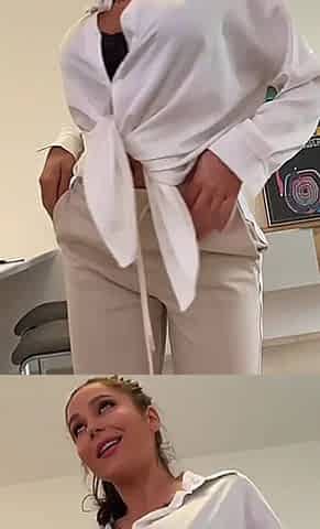 large bazookas teen enjoys large white knob
