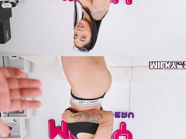 Breasty yielding is a little shy at her 1st TV casting