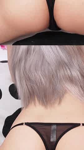 My Petite Ass Looks Amazing in This Thong - Shaved Pussy Close up!