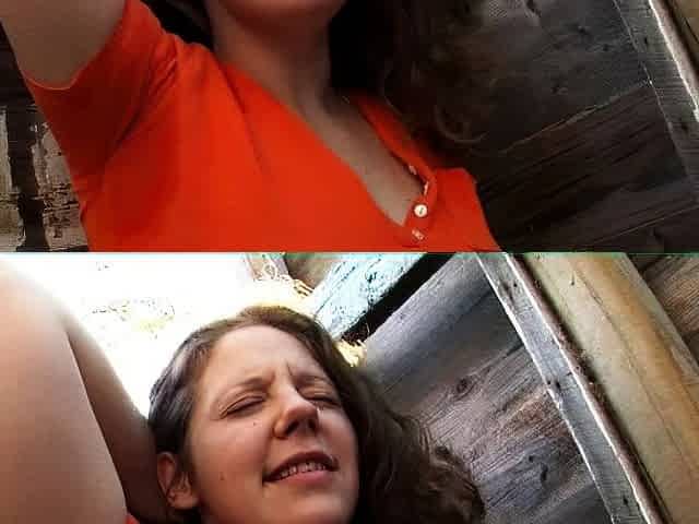 Close up teen foot worship
