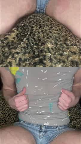 Cspot Sheer Shirt Nipple Play Clit Orgasm with Surprise Inside