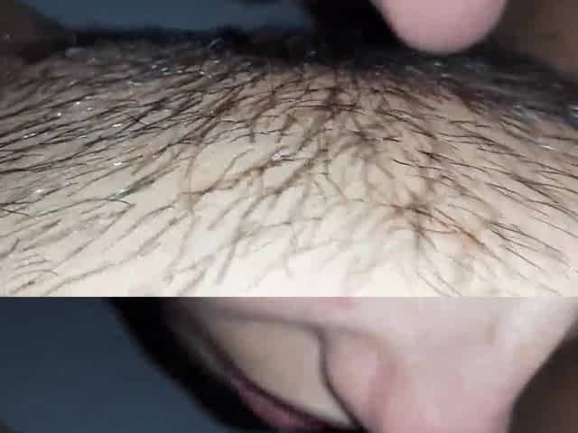 I woke up my stepmom by licking her shaggy twat