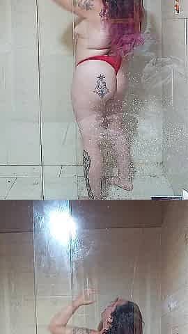 Shower and masturbation vagina shaggy