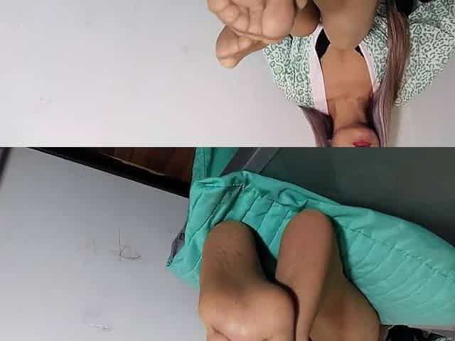 Nylon Feet Jerk off Instructions, Cum on My Feet Now Boys!