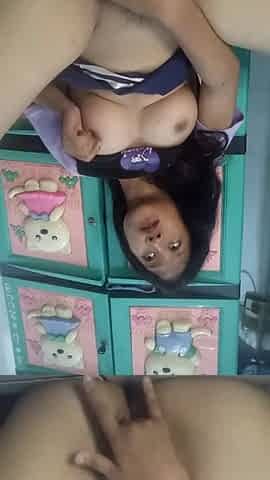 18 Year Old Indonesian Girl Masturbates and Fingers Her