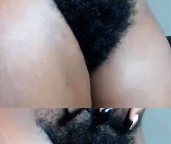 African Amateur's Hairy Webcam Show