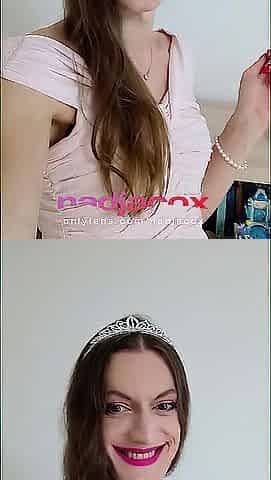 small sissy with tiara and large shlong intensive spunk flow