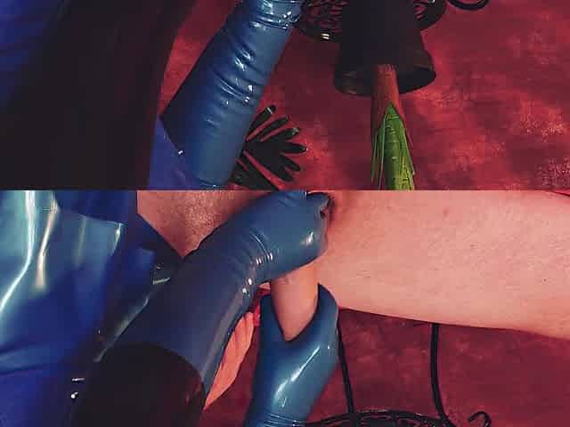 Latex Rubber Mastix Likes to Do TUGJOB in Fetish Lengthy Gloves.