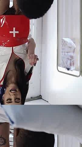 Tight Teen Nurse Stretches Her Holes for a BBC Patient