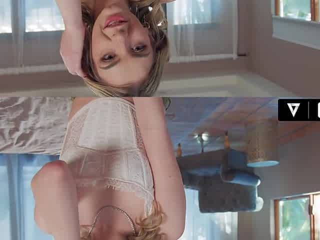 JOI Tiny Blonde Demi Hawks knows hot to get solo orgasm with her fingers
