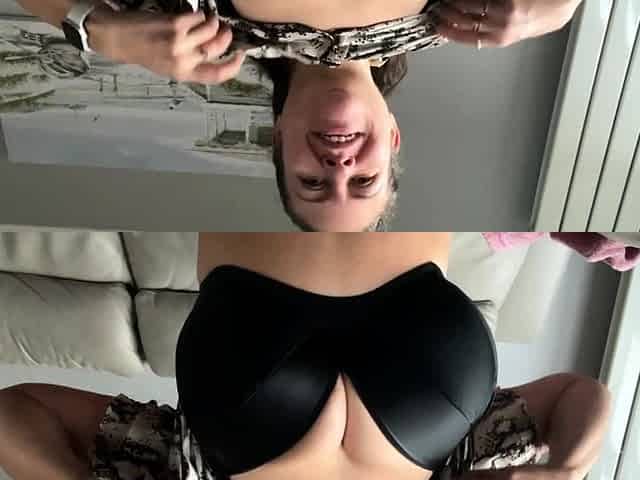 Stripping of a shirt and bra