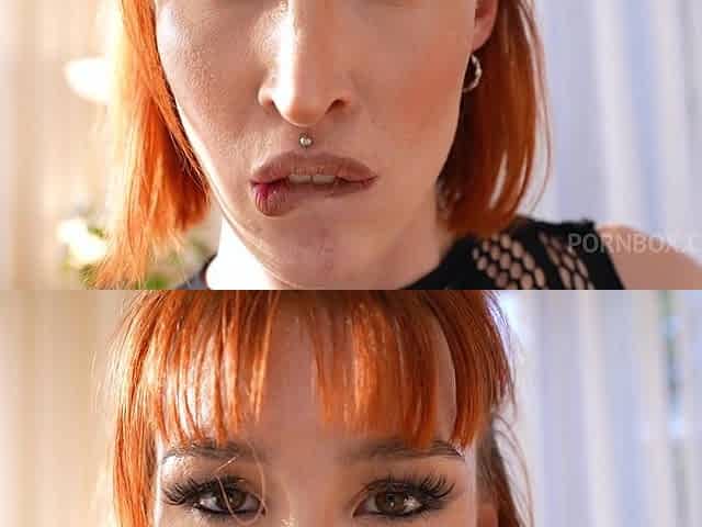 Redhead slut Pixie Pink gets a powerful anal fuck and a lot of