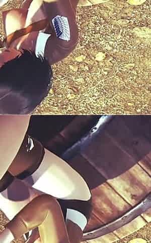 On Titans Hentai - Mikasa Do a Handjob with Cum in Her Face and Uses a Dildo - Manga Anime Japanese Asian Game Porn
