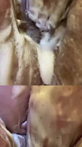 Bbwbootyful having a bath soaping my fat hair pussy