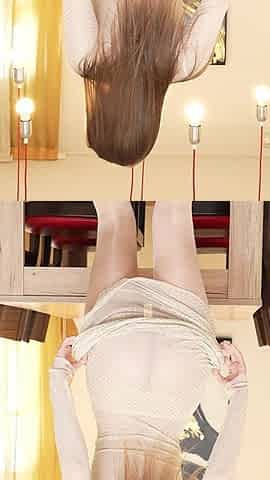 Russian Fashion Model Shiny Sheer Pantyhose Dildo Solo