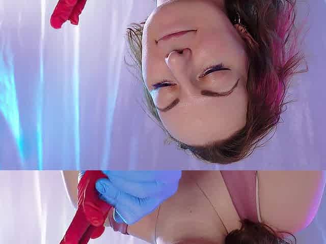 ASMR: two layers of nitrile gloves