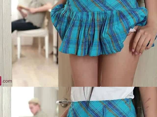 An Oriental woman shows off her talents to her BF