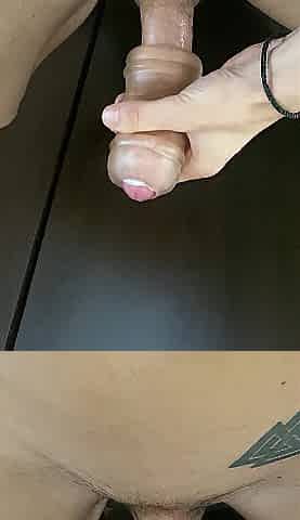 Double cum with masturbator feels so nice