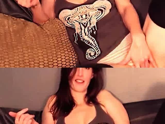 Hot brunette gives you a nice close up masturbation