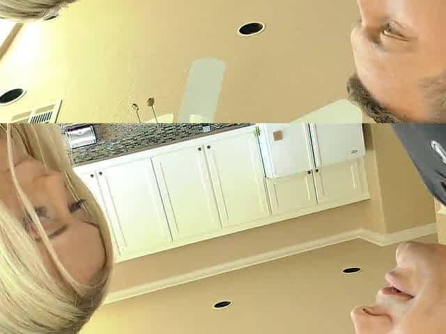 Raunchy Persuasive Golden-haired Screws Her Probation Officer In Kitchen