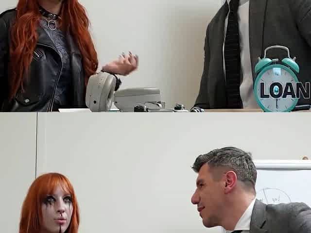 Fucking My Horny Goth Client In The Bank