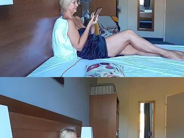 Amateur Blonde Mature Wife Enjoys Half Clothed Sex