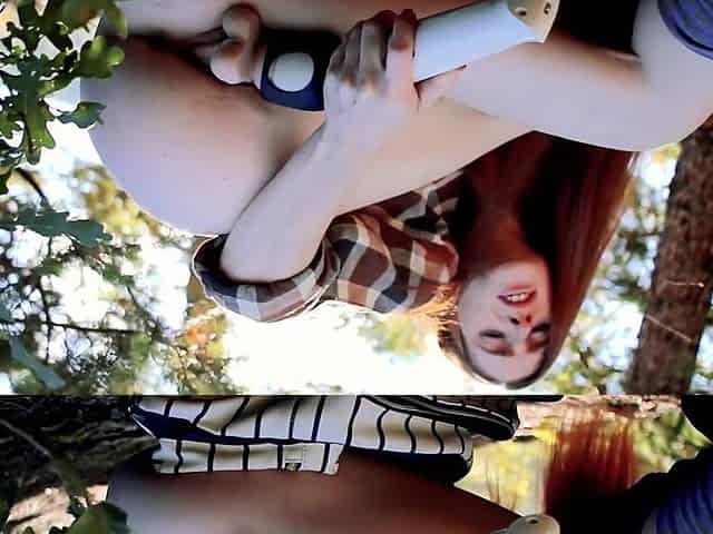 Amateur travesty outdoor solo