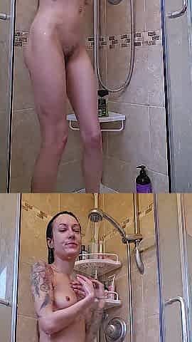Soapy shower & hair wash with playful charlotte rose
