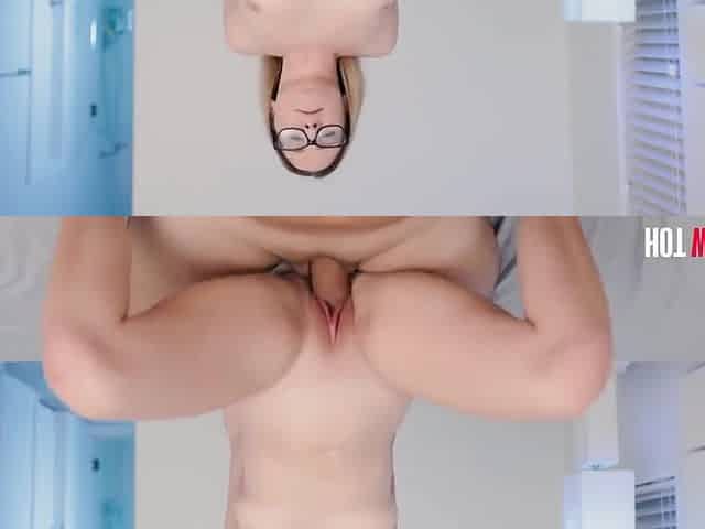 Danny Mountain And Violet Spice - Hotwife Gets A Huge Facial On Her Glasses From