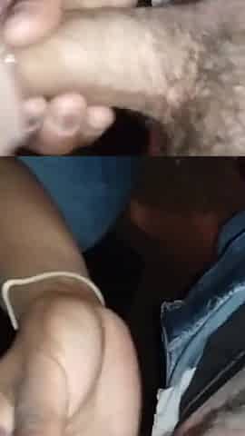 Strip Club Blowjob - Sucking My Cum Into Her Mouth