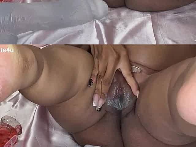 Black girl fingering her soaked creamy twat