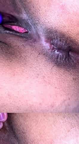 Dildo and pussy close up masturbation