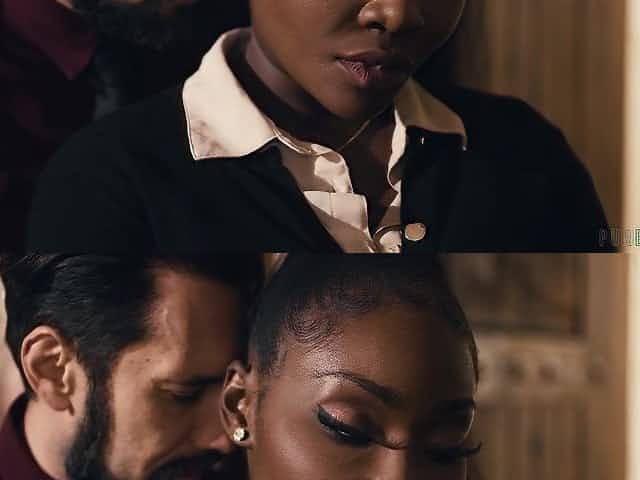 Astounding interracial leads the hot ebony to wild orgasms