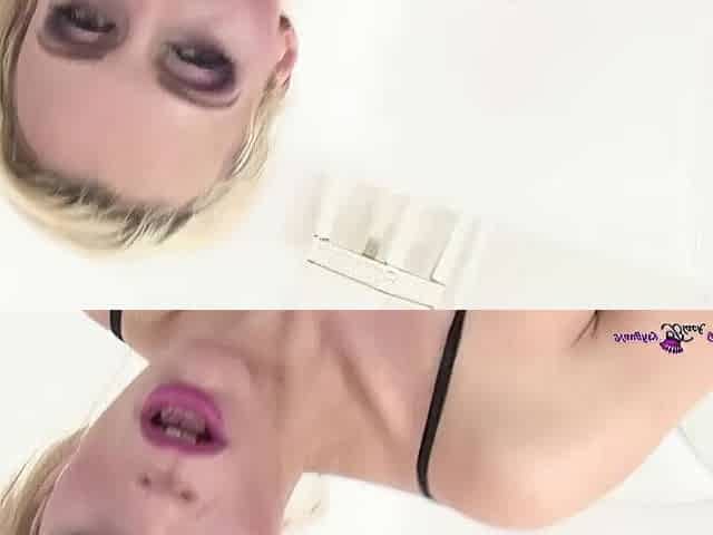 The golden-haired becomes concerned for an interracial creampie