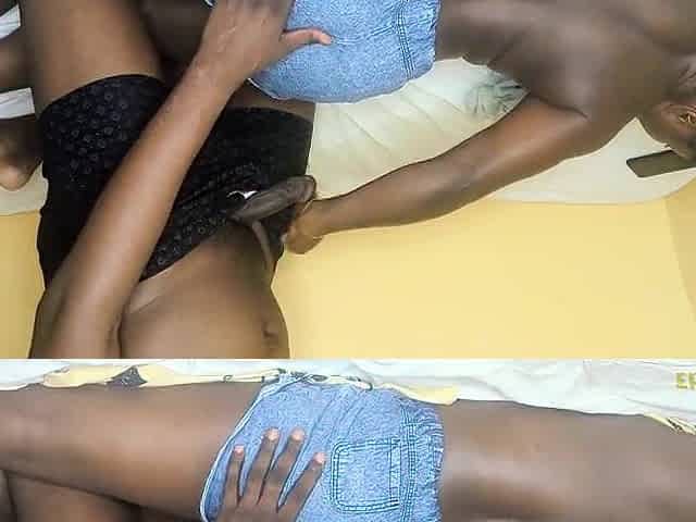 A youthful Afro woman skips school to visit her boyfriend