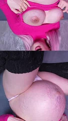9 Month Pregnant Has Hot Time with Her Body! Pregnant Orgasm