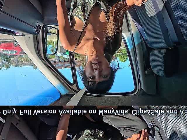Risky Buttplug Public Defiance in Car