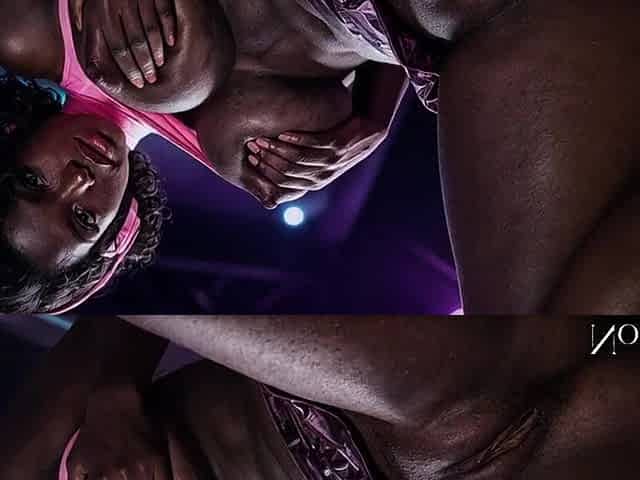 Moist ebony cunt gets stretched by thick wang in intensive doggy style [AI]