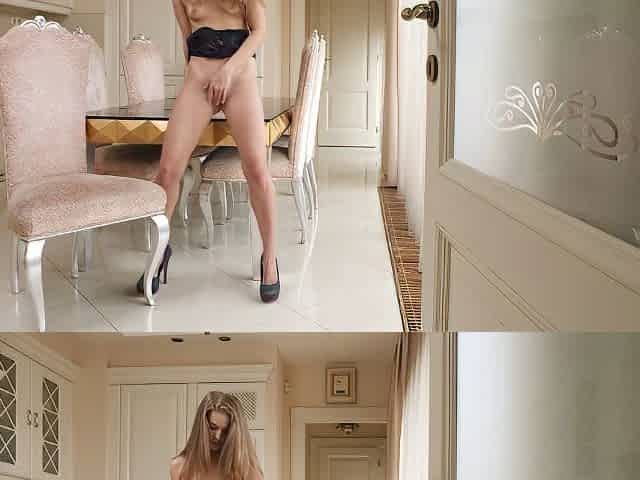 Sexy Milf Masturbates On The Table With Cayenne Klein