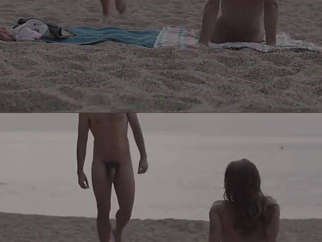 A beautiful woman, a passionate man and a nude beach